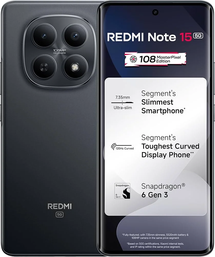 "وحش الفئة المتوسطة".. سعر ومواصفات Redmi Note 15 5G بمعالج ثماني النواة من "سناب دراجون" 1 "وحش الفئة المتوسطة".. سعر ومواصفات Redmi Note 15 5G بمعالج ثماني النواة من "سناب دراجون"
